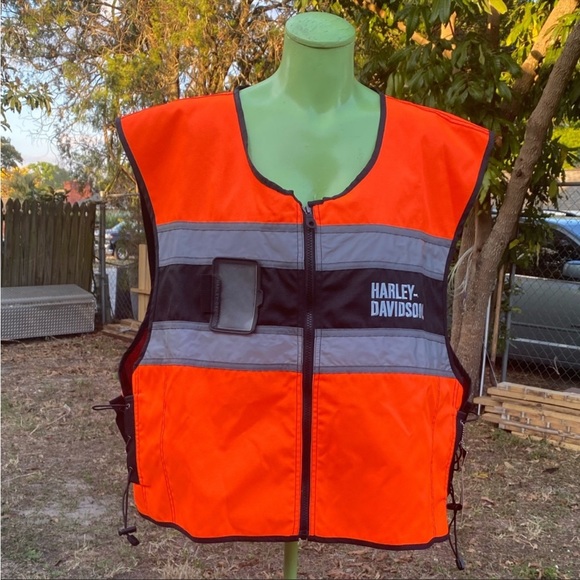 Harley Davidson Hi-Vis Reflective Vest Adjustable Size 3X NWT